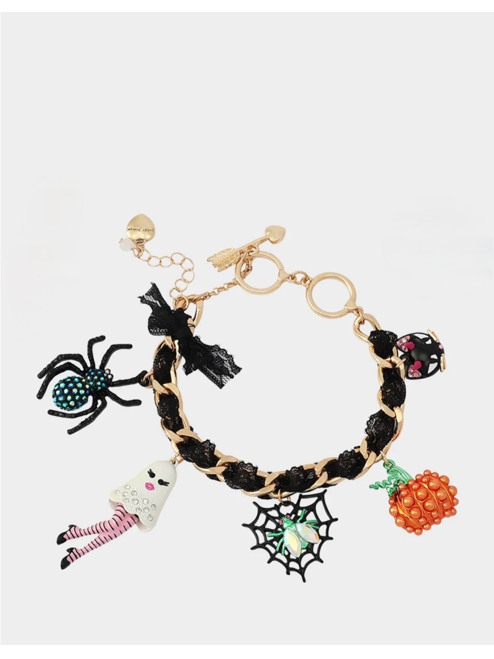 Betsey Johnson BOOJEE CHARM TOGGLE BRACELET MULTI